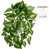 PASCH® Piante artificiali sospese: piante artificiali come reali, piante artificiali da appendere, pianta artificiale da appendere in vaso, piante sospese con vaso (Aureum B), 41 cm