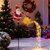 Miyanvuo Solar Natalizie Per Bollitore, Babbo Natale Con Innaffiatoio Luminoso, Decorativo Da Appendere Impermeabile, Antico Decorative Per Prato Da Giardino, Per Esterno, Facile Da Installare