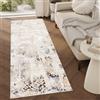 TAPISO Crystal Tappeto Runner Passatoia Pelo Corto Lucido Effetto 3D Design Moderno Astratto tonalità Beige Argento Grigio Soggiorno Sala Corridoio Ingresso Oeko-Tex 70 x 160 cm