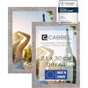 CABBEL confezione da due (2 pezzi) cornici DIN A4 21x30 in legno MDF Grigio (Calcestruzzo) con plexiglass infrangibile /