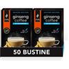 King Cup - 5 Confezioni da 10 Bustine Solubili di Ginseng da Zuccherare, 50 Stick da 6 Gr per Bevanda al Gusto di Ginseng da Aggiungere a 60 Ml di Acqua Calda, Senza Glutine e Senza Lattosio