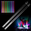 PORFOYO Bacchette per Batteria Ricaricabili a LED, 15 Colori Bacchette per Batteria Illuminate, Bacchette Luminose da 5 A, Bacchette Illuminate, per Percussioni e Strumenti Musicali (1 Paio)