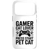 Cat Gaming Controller Lover Custodia per iPhone 17 Pro Gamer Cat Lover Premi Start Pet Cat