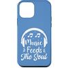 Retro Music Design Custodia per iPhone 12 mini Music Feeds The Soul Cuffie Amante della musica