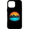 Mens Womens Boys Girls Outdoor Hiker Tre Custodia per iPhone 16 Pro Max Fauna selvatica Tramonto Natura Montagna All'aperto Amante Regalo Uomo Donna