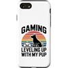 Retro Gaming Mom Puppy Gamer Squad Custodia per iPhone SE (2020) / 7/8 Gioco di livellamento con il mio cucciolo retrò