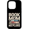 Reading Mother Literature Lover Custodia per iPhone 15 Pro Libro Mamma Girare Pagine Nessun Piano Lettura Amante