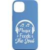 Retro Music Design Custodia per iPhone 13 Music Feeds The Soul Cuffie Amante della musica