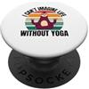 Retro Sloth I Can't Imagine Life Without Retro Carino Bradipo I Can't Imagine Life Without Yoga PopSockets PopGrip Adesivo