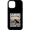 Dog Father Gamer Pup Lover Custodia per iPhone 12 Pro Max Gioco Cane Papà Vittoria Schermo E Scodinzolante Code