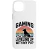 Retro Gaming Mom Puppy Gamer Squad Custodia per iPhone 14 Plus Gioco di livellamento con il mio cucciolo retrò