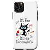 Academic Humor Zone Custodia per iPhone 11 Pro Studente di pressione accademica della scuola di gatto stressato