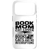 Book Loving Cat Mom Reading Custodia per iPhone 17 Pro Libro Mamma Amante Gatti Libri Senza Interruzioni