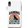 Retro Gaming Mom Puppy Gamer Squad Custodia per iPhone XR Gioco di livellamento con il mio cucciolo retrò