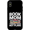 Reading Mother Literature Lover Custodia per iPhone X/XS Libro Mamma Girare Pagine Nessun Piano Lettura Amante