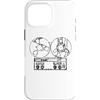 Camicie elettroniche vintage Custodia per iPhone 16 Pro Max Registratore nastro audio Lettore di nastri Macchina nastro