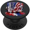Orchestra-Musica-Strumento Accessori Reg Drip-Paint Fisarmonicista Accordion suonatore d fisarmonica PopSockets PopGrip Adesivo