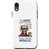 Feline Coffee Vibes Custodia per iPhone XR Cranky Cat Coffee No Miracles Umorismo mattutino