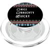 Vicky Nice Naughty Christmas Name Funny Simpatica Birichina Natale Vicky Maglione Bruto PopSockets PopGrip per MagSafe