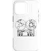 Camicie elettroniche vintage Custodia per iPhone 16 Pro Registratore nastro audio Lettore di nastri Macchina nastro