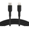 Belkin Cavo da USB-C a Lightning (Cavo di ricarica rapida per iPhone 14 o versioni precedenti), Boost Charge Cavo USB-C per iPhone certificato MFi (nero, 2 m)