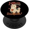 Llama Affection Wear Simpatico design a forma di lama, affettuoso PopSockets PopGrip Adesivo