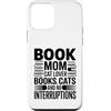 Book Loving Cat Mom Reading Custodia per iPhone 12 mini Libro Mamma Amante Gatti Libri Senza Interruzioni