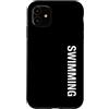 Funny Swimming Tees & Gifts Custodia per iPhone 11 Nuoto verticale