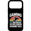 Dog Father Gamer Pup Lover Custodia per iPhone 17 Pro Max Gioco Cane Papà Vittoria Schermo E Scodinzolante Code