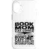 Book Loving Cat Mom Reading Custodia per iPhone 16 Plus Libro Mamma Amante Gatti Libri Senza Interruzioni