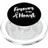 Testicular Cancer Awareness Memorial Rib Testicolare Cancro Consapevolezza Nastro Perdita Amare Ricordo PopSockets PopGrip per MagSafe