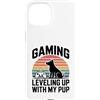 Retro Gaming Mom Puppy Gamer Squad Custodia per iPhone 15 Gioco di livellamento con il mio cucciolo retrò