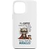 Feline Coffee Vibes Custodia per iPhone 13 Pro Max Cranky Cat Coffee No Miracles Umorismo mattutino