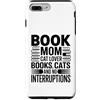 Book Loving Cat Mom Reading Custodia per iPhone 7 Plus/8 Plus Libro Mamma Amante Gatti Libri Senza Interruzioni