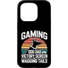 Dog Father Gamer Pup Lover Custodia per iPhone 15 Pro Gioco Cane Papà Vittoria Schermo E Scodinzolante Code
