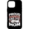 Siamese Cat Mama Feline Lover Funny Custodia per iPhone 16 Pro Max Orgoglioso gatto siamese mamma