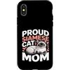 Siamese Cat Mama Feline Lover Funny Custodia per iPhone X/XS Orgoglioso gatto siamese mamma