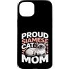 Siamese Cat Mama Feline Lover Funny Custodia per iPhone 15 Plus Orgoglioso gatto siamese mamma