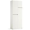 Trentiner Mobile portascope multiuso 195x80x37 cm color bianco con 4 ante e 6 scomparti interni