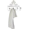 Loberon Cher Appendino con Ganci - Fascino d'Altri Tempi - Realizzato in Ottone con pomello in Ceramica, Bianco