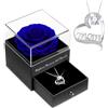 Sunia Festa della Mamma Idee Regalo, Vera Rosa Eterna con Collana Argento 925 Donna, Migliore Mamma del Mondo, Rosa Eterna Stabilizzata, Regalo Donna Compleanno