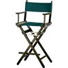ZStyle Sedia Regista Sgabello Pieghevole Leggera Portatile Director Make Up Hotel Ristorante Casa Veranda Bar Trucco Legno Di Faggio Tessuto Alta Truccatrice (Fusto nero - Tela verde)