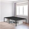 Froadp 90 x 200 cm, struttura in metallo, altezza 41,5 cm, con spazio sotto il letto, telaio in metallo, per ragazzi e adulti, colore nero
