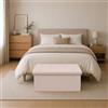 GX GARGIX Puff Pouf Contenitore Rettangolare velluto Panca Baule 76X38cm Trapuntato (ABD-4)
