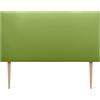 DHOME Testiera Imbottita Liscia in Similpelle Altezza 70CM Spessore 4cm e 8cm per Parete Acustica Testate Letto Pannello Fonoassorbente Camera da Letto (Similpelle Verde, 135cm, Spessore 4cm)