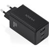 Aisens Asch-100w3p052-bk Caricatore da parete Usb-a e Usb-c nero Nero Taglia unica