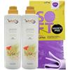FEI FAN 2X Concentrato Piatti, Gel Enzimatico con Lanolina, Lime Selvatico e Pompelmo Rosa, 750ml + Panno SOFT In Lattice (Colori Assortiti)