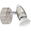 EGLO ITALIANA EGLO 92641 MAGNUM LED FARETTO CM. 7 1X3W GU10-LED 3000K NICKEL OPACO/CROMATO