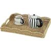 Generic Vassoio da portata in rattan, 45 x 30 cm, rettangolare, in tessuto, organizer decorativo per cucina, soggiorno, camera da, tavolino da caffè, divano, feste, colazione, campeggio, picnic