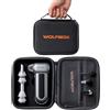 WOLFBOX Custodia rigida per il trasporto compatibile con spolverino elettrico MF100, MF200, MF60, MF70, antiurto, protettiva, da viaggio, per soffiatore ad aria compressa e accessori, a prova di